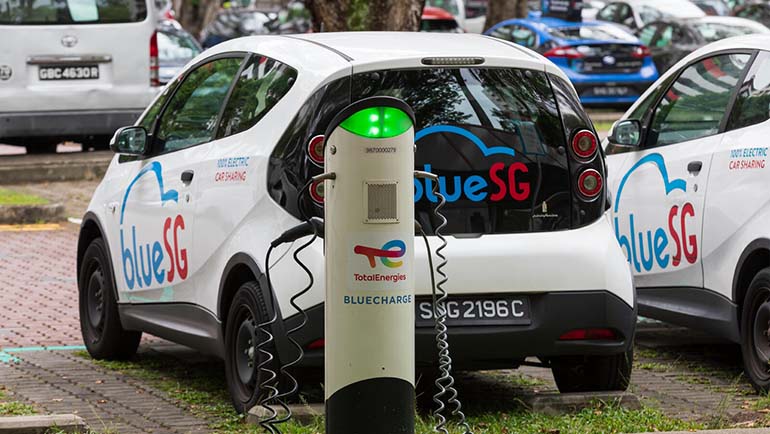 TotalEnergies’ EV charging point in Singapore