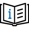 Open book with an info icon, representing guidance or resources.