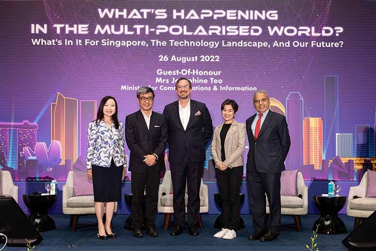 Image of five people at the event
