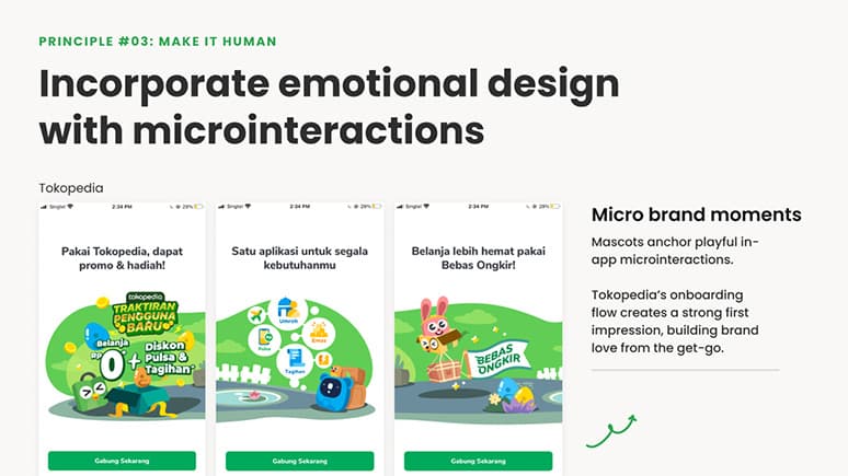 incorporate emotional design with microinteractions