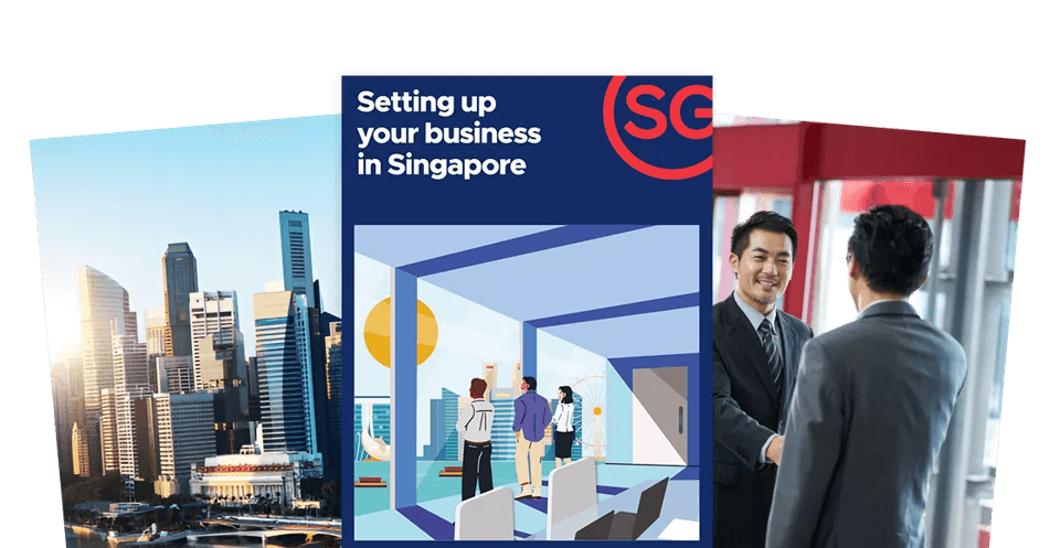 A picture of 3 brochures advertising EDB