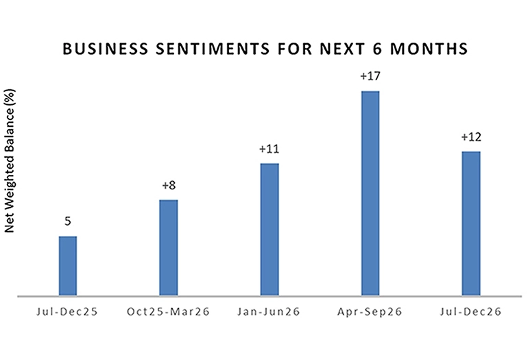 Business Sentiments for next 6 months graph