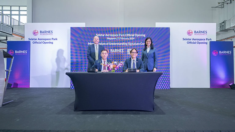 Barnes Aerospace unveils new facility in Singapore to increase engine component repair capacity