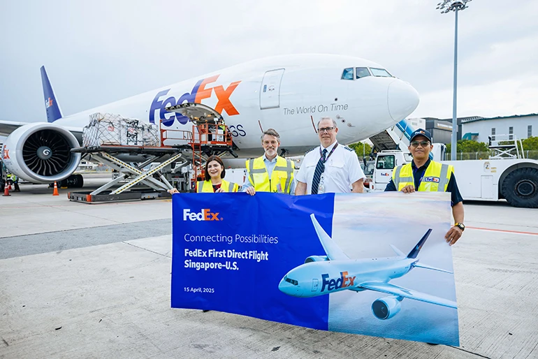 FedEx launches its first direct Singapore-U.S. all-cargo flight