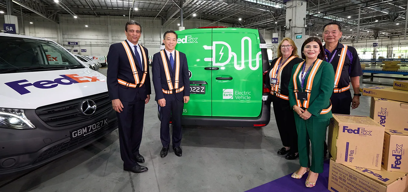Singapore is the first market in the FedEx Asia Pacific network to roll out custom built Mercedes-Benz eVito Vans, accelerating the company’s electrification efforts