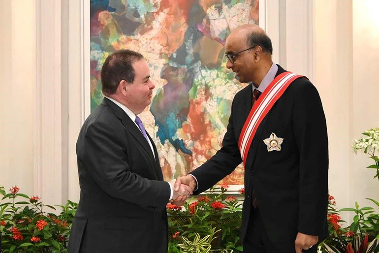 National honours conferred on three business leaders for significant contributions to Singapore