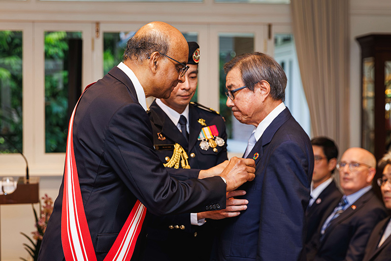 Mr Tannowa Tsutomu conferred Distinguished Friends of Singapore