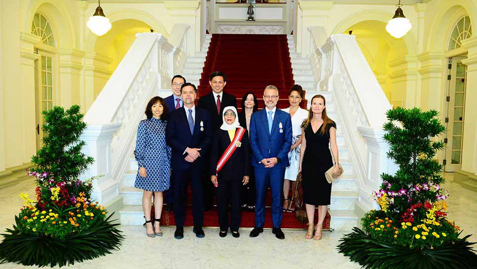Two Senior Business Executives Receive Public Service Medal for Outstanding Contributions to Singapore