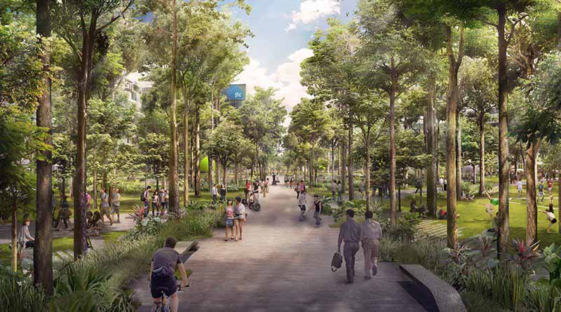 Artist's impression of Punggol Digital District's Heritage Trail
