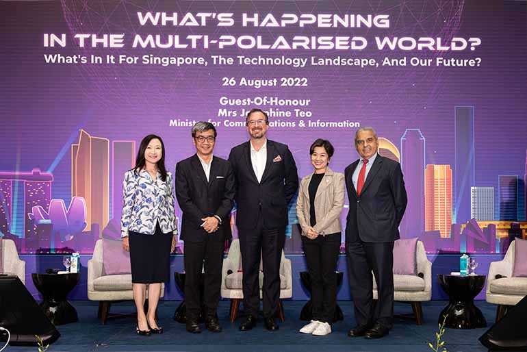 Image of five people at the event