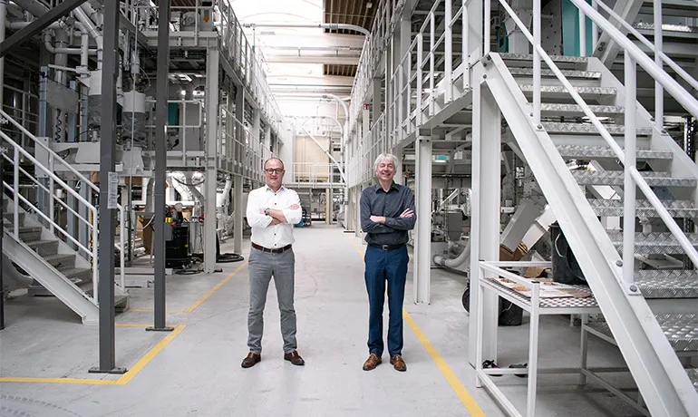 Above: Vyncke (left) in his Singapore power plant.