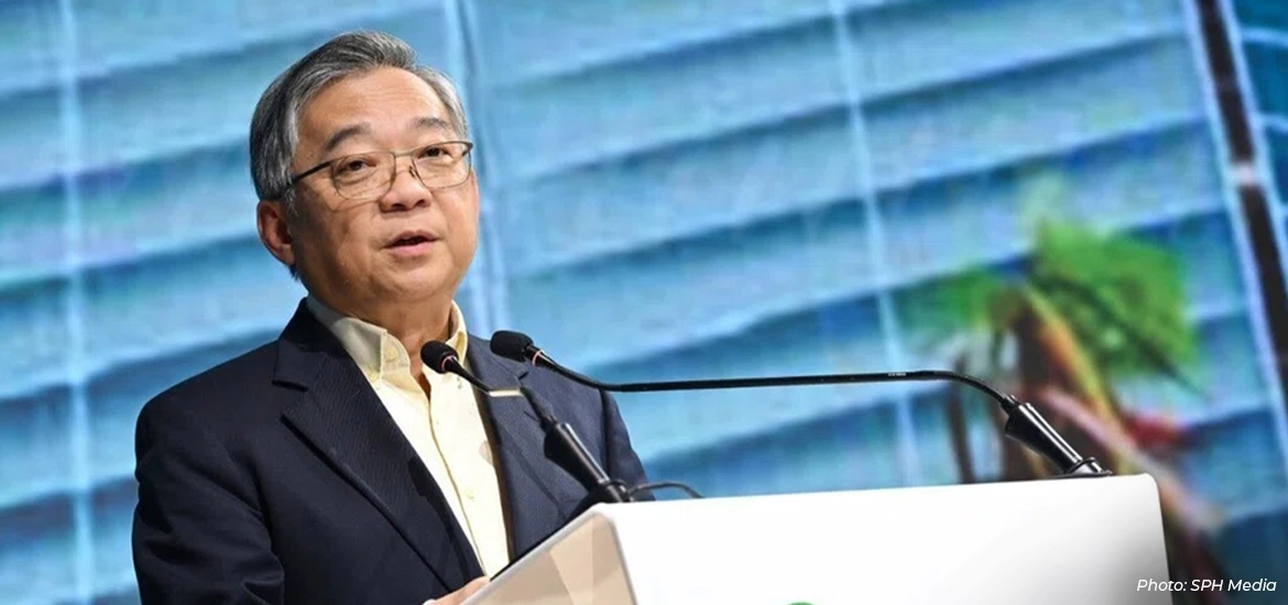  Deputy Prime Minister Gan Kim Yong speaking on the 25th Jurong Island Anniversary.