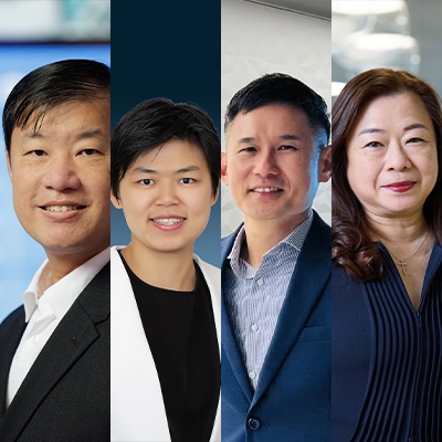 Profiles images of 4 Singaporeans.