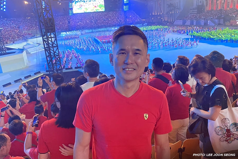 Lee Joon Seong took part in the National Day Parade in 2023 and experienced the electrifying atmosphere in person.