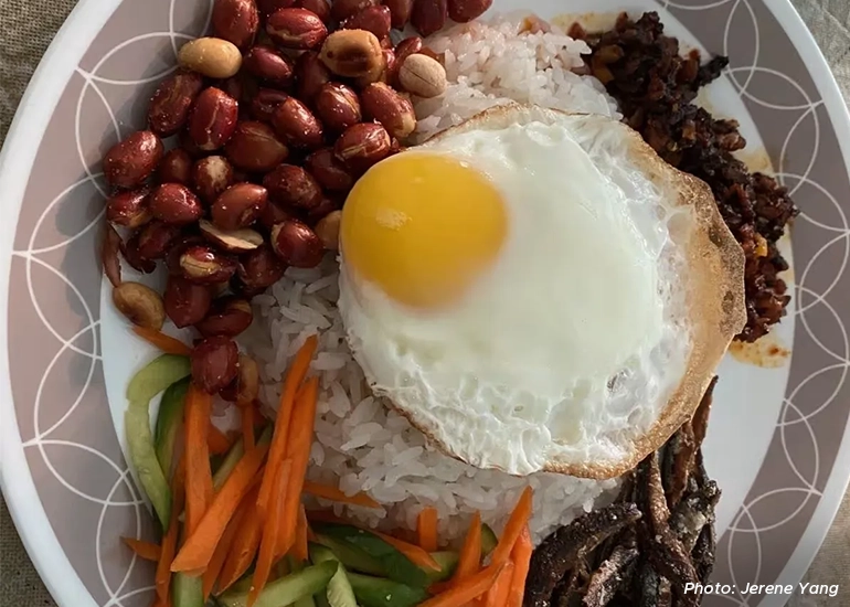 Ms Jerene Yang's homemade nasi lemak (pictured) is one of her son's favourite rice dishes.