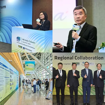 BIO Asia–Taiwan 2025 conference highlights featuring keynote speakers, panel discussions, exhibition hall activities, and regional collaboration forum with industry leaders.