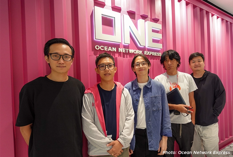 Meet the Ocean Network Express Team, from left: Lim Zheng Sen, Thong Chi Xiang, Justin Siow, Kentaro Yuasa, and Zhuo Zehai