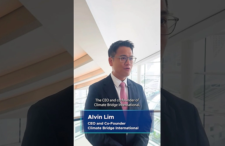 Alvin Lim, CEO and co-founder of Climate Bridge International, speaking in a video interview.