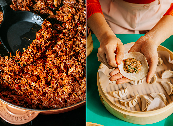 Karana’s meat shreds (left) and meat mince (right) can be used in a variety of cuisines. The start-up has also partnered with restaurants in Singapore and Hong Kong to develop new dishes, and have plans to enter more markets and venture into retail.