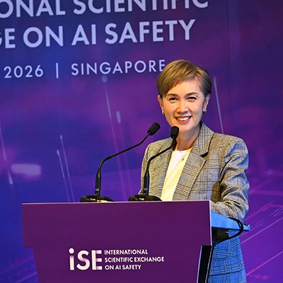 Minister for Digital Development and Information Josephine Teo at the International Scientific Exchange on AI Safety 2026.