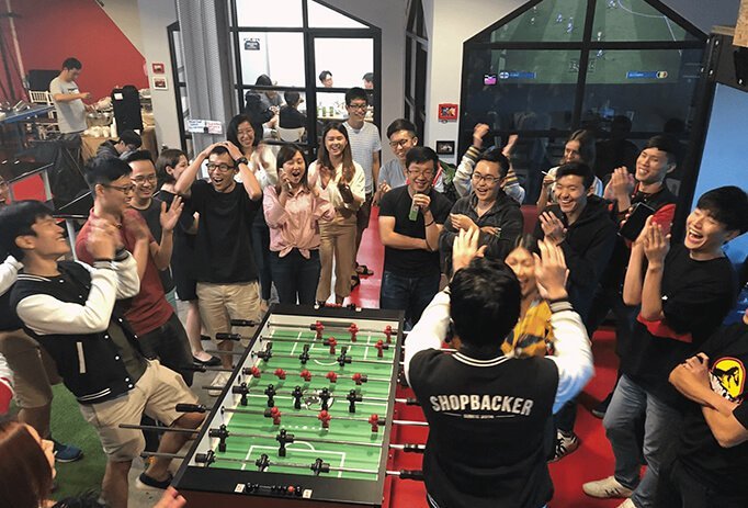 Celebrating wins as a team with common values