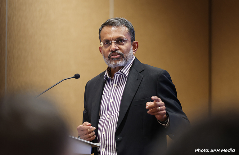 Mr Ravi Menon, Singapore’s Ambassador for Climate Action and chair of FAST-P’s International Advisory Board, speaking at an Ecosperity side event.