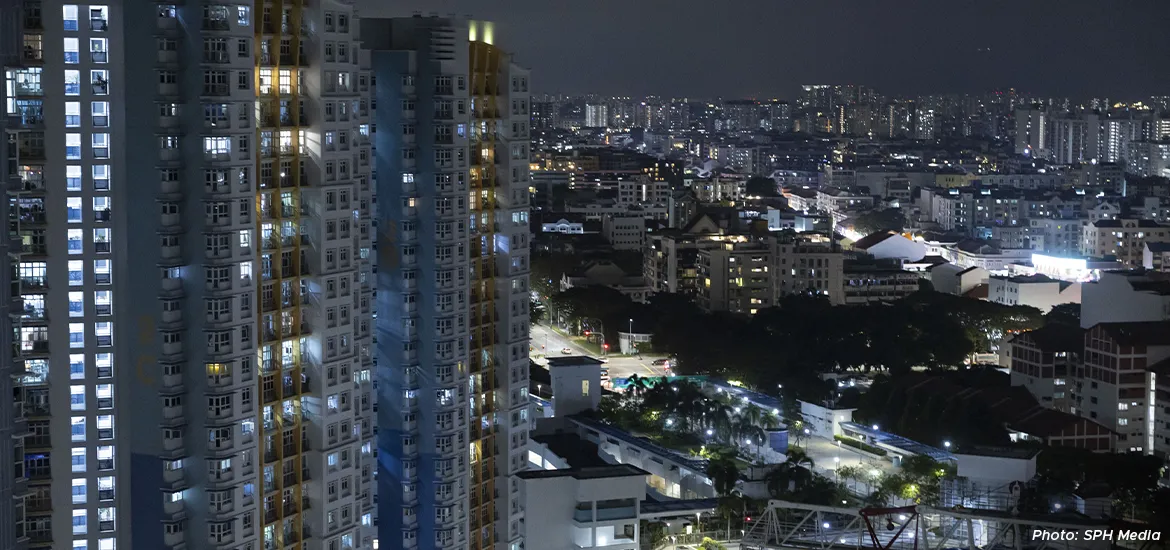 Birds eye view of Heartland HDB