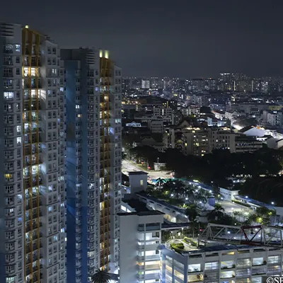 Birds eye view of Heartland HDB