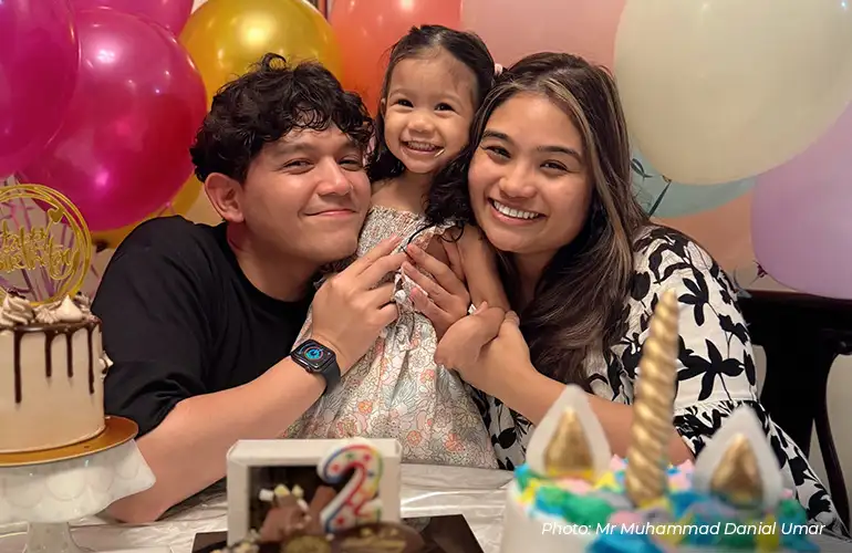Danial with family