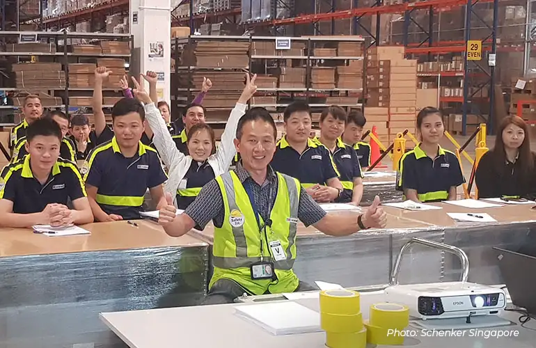 Peter leading training for colleagues