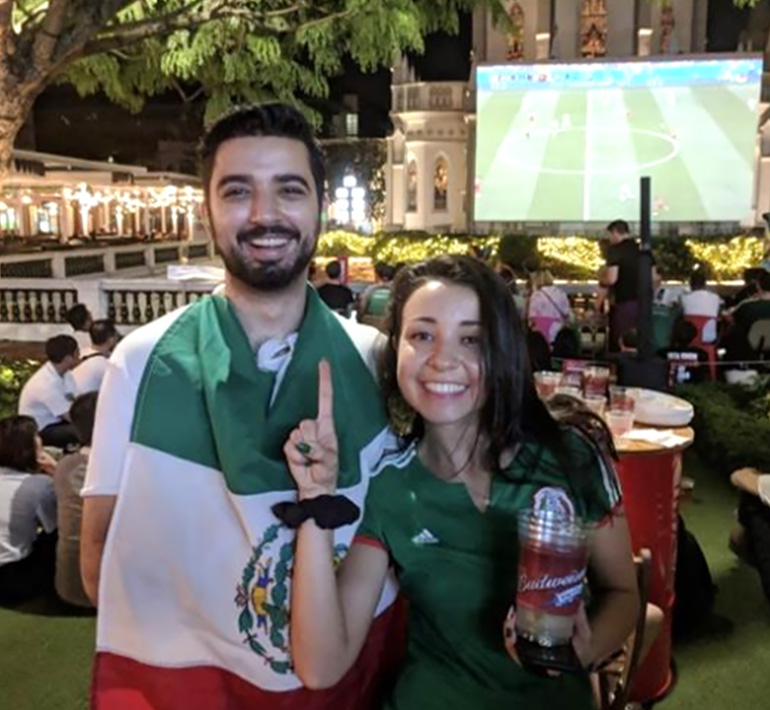 whisked to a world cup celebration