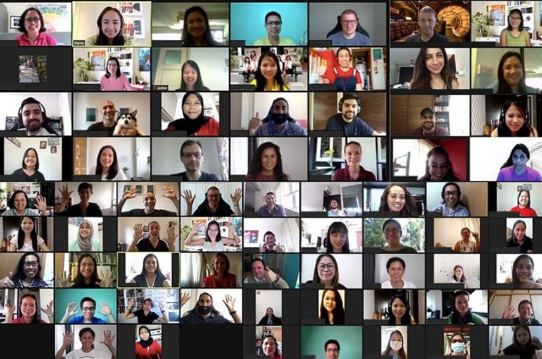 Zoom celebration for the Aidha Business Accelerator class of 2020.