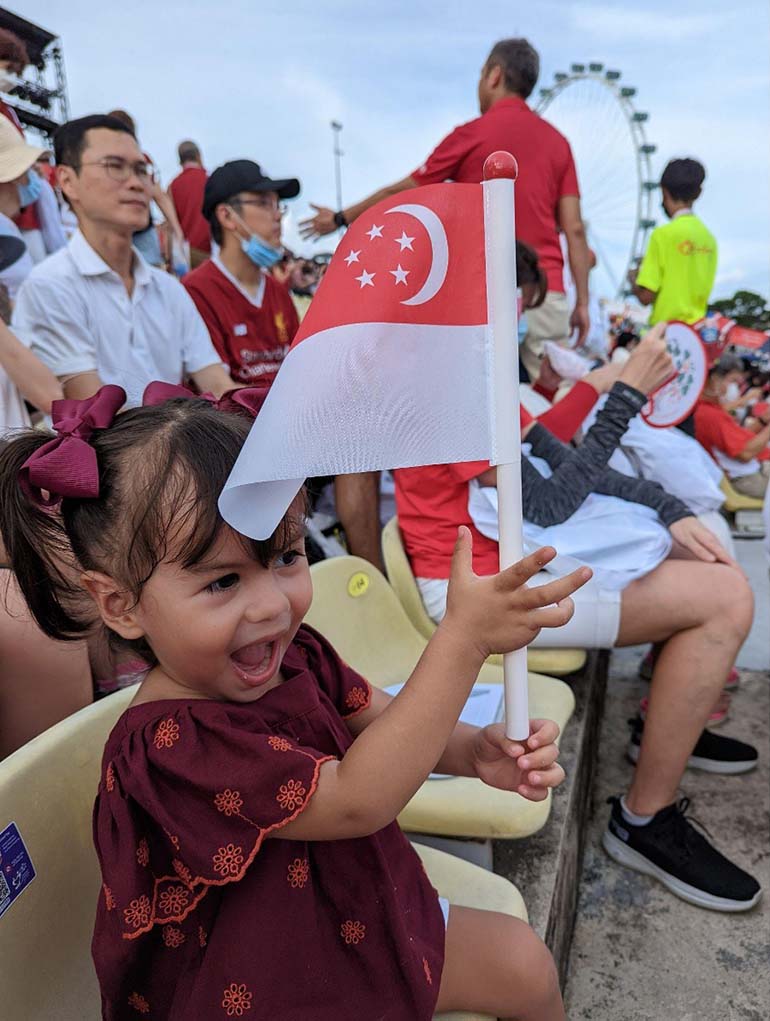 Marina’s daughter at Singapore’s National Day Parade rehearsal