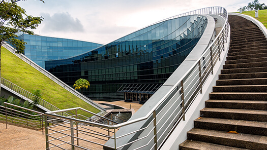 A view of an academic building